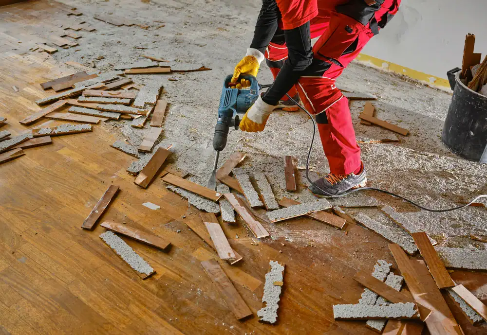 Flooring Removal Worksite Miami Dade County Florida