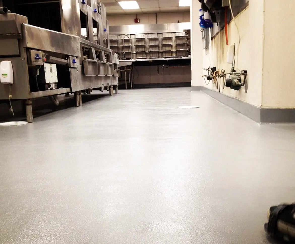 Urethane mortar flooring installation